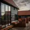 back door, aluminium. glass door. front door