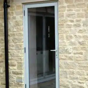 back door, aluminium. glass door. front door